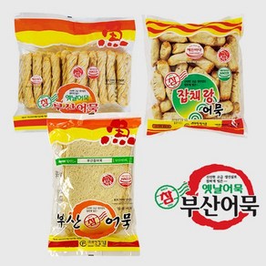 부산참어묵 분식 떡볶이재료 잡채어묵+꽈배기+사각 어묵, 3개