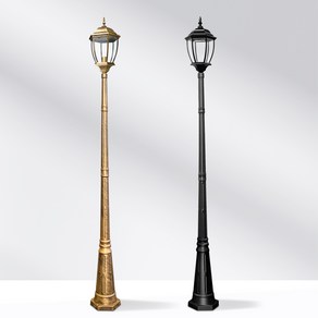 나눔조명 전기 가로등 정원등 잔디등 야외 조명 LED, 총 높이 2.4M (기둥2.0M)[황동]