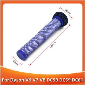 Dyson V6 V7 V8 V10 V11 V12 SV12 SV14 SV18 슬림 DC용 HEPA 먼지 필터 모든 시리즈 무선 핸드헬드 진공 청소기 액세서리, 1) V6 V7 V8, 1개