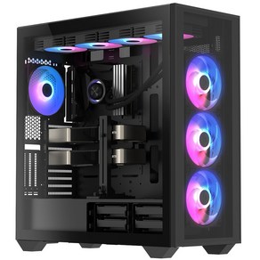 3RSYS T3000 Quiet 빅타워 컴퓨터 PC 케이스 (블랙), 1개