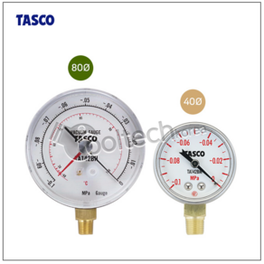 타스코(TASCO) 아날로그 진공게이지 TA142BM, TA142BH(80mm), 1개