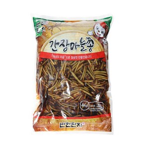 또밥찬 아삭 간장마늘쫑 4kg 장아찌 반찬단지 대용량, 1개