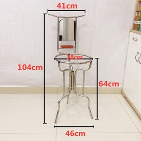 샤워볼 세수대야 다라이 받침대 걸이 화장실 거치대, 64센티 타월 거치대 거울, 1개