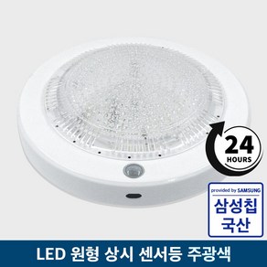 국산 LED 상시 센서등 주광색 삼성칩 복도 베란다 현관 조명, 1개