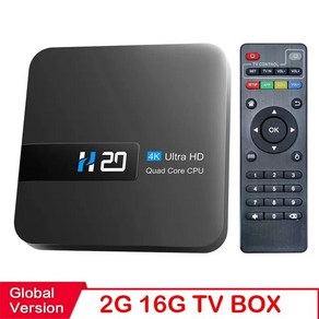 TV셋톱박스 OTT셋톱박스 안드로이드 HONGTOP H20 스마트 TV 박스 100 미디어 플레이어 3D 플레이 스토어 초고속 1080P 셋톱 2GB 16GB 4K HD H265, 6) English standad  2G16G