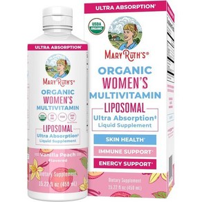 MayRuth s USDA Multivitamin fo Women Suga Fee Womens Multivitamin Liquid Vitamins fo Women Su, Vanilla Peach, 15.22 Fl Oz (Pack of 1), 1개