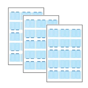 세모네모 보호견출지 스티커 10-402 (3팩묶음), 10-405, 적색