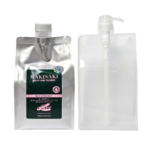 마키사키 makisaki 트리트먼트 1000ml 펌프 케이스 포함