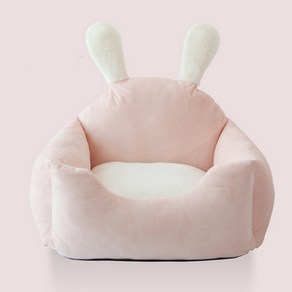 엔터펫 토끼방석 M L 강아지 고양이 애견 쿠션 방석, 핑크, 1개