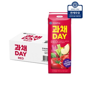 [연세우유] 과채데이 레드 190ml (24팩)_YS312, 연세우유 과채데이 레드 190ml 24팩, 24개