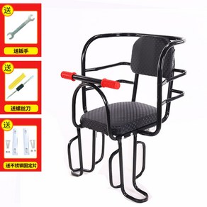 자전거 접이식 보조의자 뒷좌석 의자 안장 추가설치 DIY 안전바 5점식 안전벨트, 블랙 일반버전, 1개