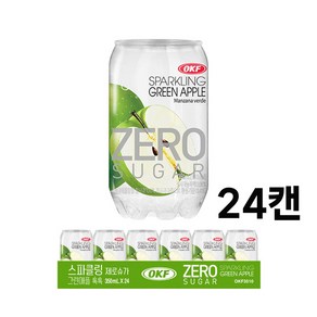 스파클링 제로슈가 그린애플 350ml, 24개