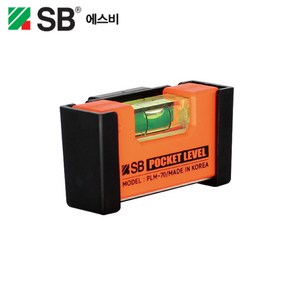 SB 에스비PLM-710(O) 오렌지 자석 포켓레벨 수평기 미니수평기 수평계, 1개