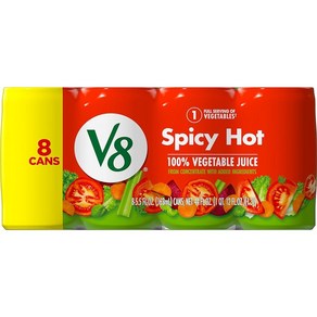 V8 스파이시 핫 100% 야채 주스 토마토 주스와 야채 블렌드 150ml 8캔, V8 스파이시 핫 100% 야채 주스 토마토 주스와 야, 0.15l