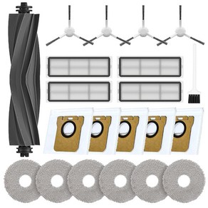 Yivy 드리미 L10S Ulta/샤오미 X10+ 메인 브러쉬1EA 물걸레6EA 더스트 백5EA 필터4EA 사이드 브러쉬4EA 소모품 세트 21PCS, 1세트, DRM-L10-SET21