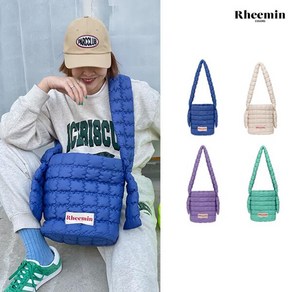 [리민] RHEEMIN PUPPY quilted BUCKET CROSS NUGGET - CLASSIC BLUE