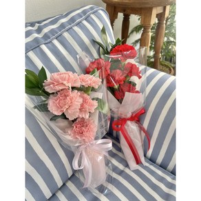 어버이날 스승의날 카네이션 생화 꽃다발 1+1, 2개, 혼합