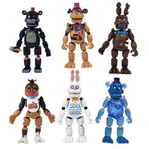 Fnaf 스페셜 에디션 애니메이션 피규어 분리형 조인트 보니 베어 프레디 파이브 나이트 액션 모델 세트당 6 개 신제품, 1개