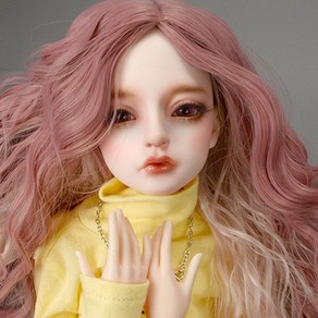 돌모아 구체관절인형 가발 SD 60cm 히든투톤 롱웨이브헤어 핑크 (8-9) AG Long Wave Wig (Pink)