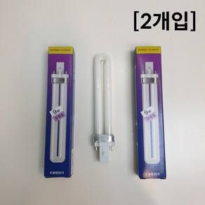 금호전기 번개표 FPX9BL SL 9W KKD-2200용 살충램프 포충램프 2개입, 2개