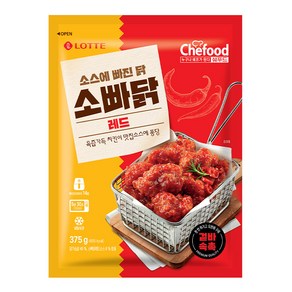 롯데 쉐푸드 소빠닭 레드/냉동 소스에빠진닭, 375g, 1개