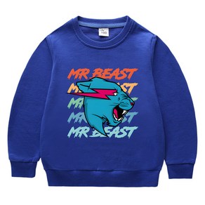 Mr Beast Cat미스터비스트 순면 봄가을 긴팔티셔츠