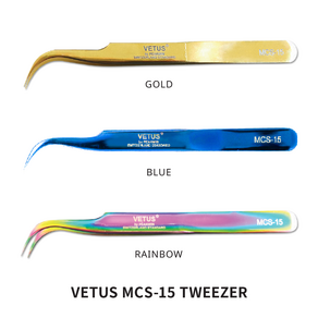 비투스 MCS-15 속눈썹펌 연장 핀셋 VETUS 래쉬놀, 1개, GOLD