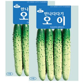 세인화분 만나다다기오이씨앗 15립 오이씨 만나 다다기 오이 씨앗, 2개