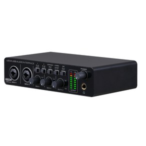 BOMGE U204 RGB USB 오디오 인터페이스 믹서 PC 컴퓨터 녹음용 사운드 콘솔 음악 32Bit/192kHz 2x2 보컬리스트 프로듀서 스트리밍용 기타 오디오 인터페이스