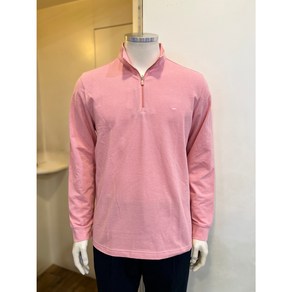 [동아강북] PAT 남성/남자 봄 코튼 폴리에스터 피케 멜란지 목크넥 하프터틀넥 긴팔 반집업 티셔츠 1K15481 핑크