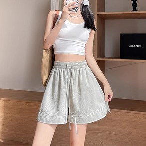 데일로엔 여성 여름 쿨 트임 밴딩 반바지