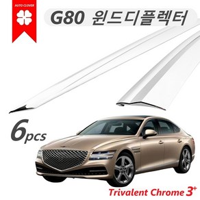 [오토크로바] 디올뉴 제네시스 G80 썬바이저 크롬 바이저 6p 연식 2020~2024~