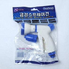 금강 8기능원형분사기 원예 세차 물청소 스프레이건 분무기 정원 조경 다기능분사기, 1개