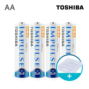 도시바 충전지 충전용 건전지 배터리 AA 2000mAh, 1세트, 4개입