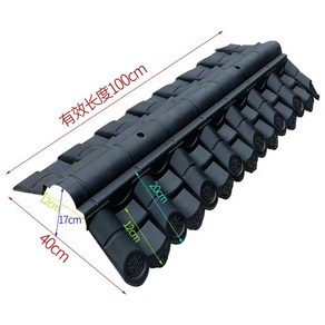 한식기와 용마루 기와장 한옥 전통 렉산용마루 한식 평기와 지붕 카페 플라스틱 인테리어, 20면벽기와