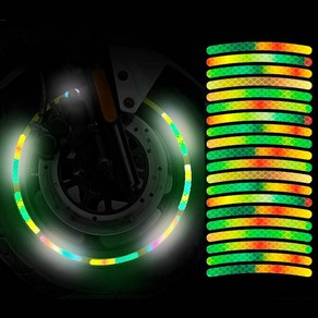 어반카 타이어 휠 홀로그램 스티커 세트, 그린, 1세트
