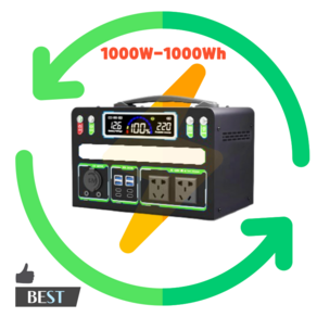 휴대용 인산철 파워뱅크 리튬 배터리 대용량 밧데리 캠핑 차박, 1000W x 1000Wh