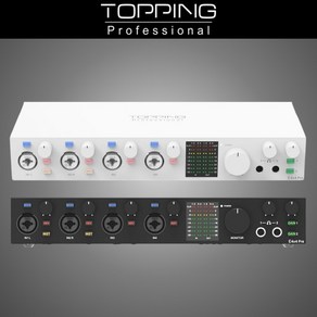 토핑 USB 오디오 인터페이스 TOPPING Pofessional USB Audio Inteface, E4x4 Pe 블랙, 1개