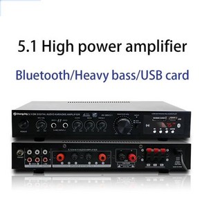 앰프 블루투스 업소용 카페 매장용 오디오 DAC AV-369BT 5.1 사운드 스피커 AMP 스테레오 6 채널 홈 시어터 시스템 구성 요소, EU Plug