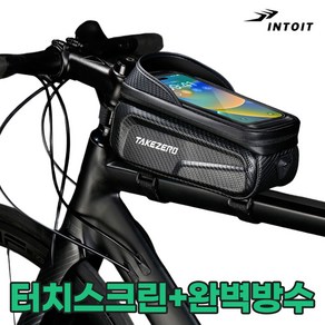 인투잇 자전거 핸드폰 거치대 가방, 1개, 블랙