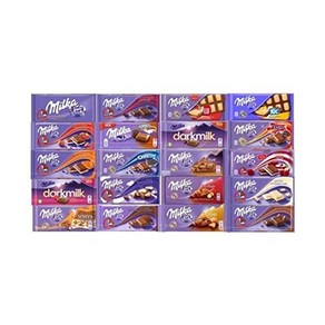 Milka 초콜릿 밀카 모둠 버라이어티 팩 20가지 다양한 pcs. 전체 크기 막대(임의로 선택됨)