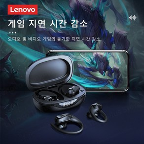 Lenovo LP75 TWS 5.3 5 개입 블루투스 헤드폰 무선 이어폰 LED 디지털 디스플레이 소음 감소 이어 버드, White