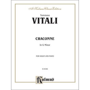 비탈리 샤콘느 g단조 바이올린 악보 Vitali Chaconne [00-K04388]