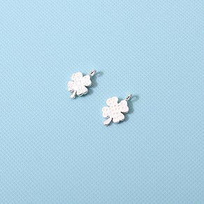 비즈아이 [8-544-03]순은펜던트 실버 네잎클로버 7x10.5mm 실버925 1개