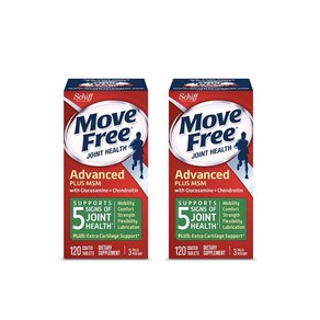 [Move Fee] 무브 프리 Advanced Plus 글루코사민 관절 MSM 120정, 2개