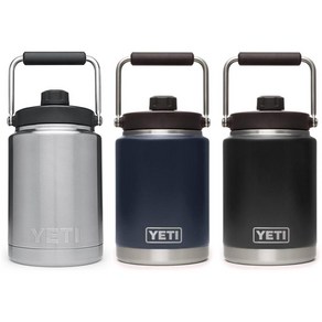 예티 YETI 램블러 워터저그 원갤런 하프갤런 캠핑 물통, 스테인리스, 1개