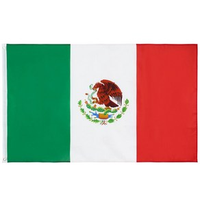 맥시코국기 mexico flag 세계국기 남미 코파 아메리카 인테리어 용품 벽걸이용 깃발, 90-60cm, 1개, 혼합색상