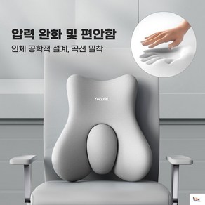 고급 메모리폼 허리쿠션 바른 자세 의자 등받이 쿠션 사무용 및 차량용