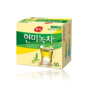 동서식품 현미녹차 업소용 50티백 x4개 총 200티백 사무실 차 음료수, 1.3g, 4개, 50개입