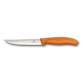 VICTORINOX VICTORINOX(빅토리녹스) 미식 나이프 오렌지 12cm 스위스 클래식 과도 스테이크칼 빵칼 6.7936.12L9E, 1개